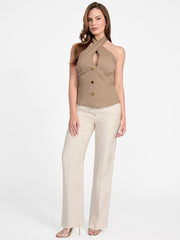 Eco Nada Crossed Halter Top