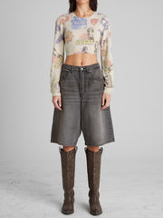 Printed Cashmere Sweater