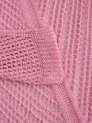Washed Crochet Sweater