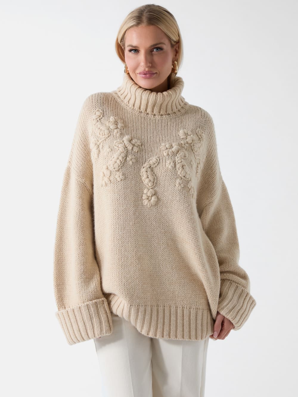 Ahlam Turtleneck Embroidered Sweater
