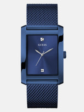 Blue Mesh Analog Watch