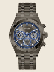 Dark Silver-Tone Multifunction Watch