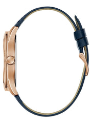 Two-Tone Leather Analog Watch