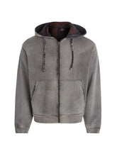 vintage washed reversible sweatshirt