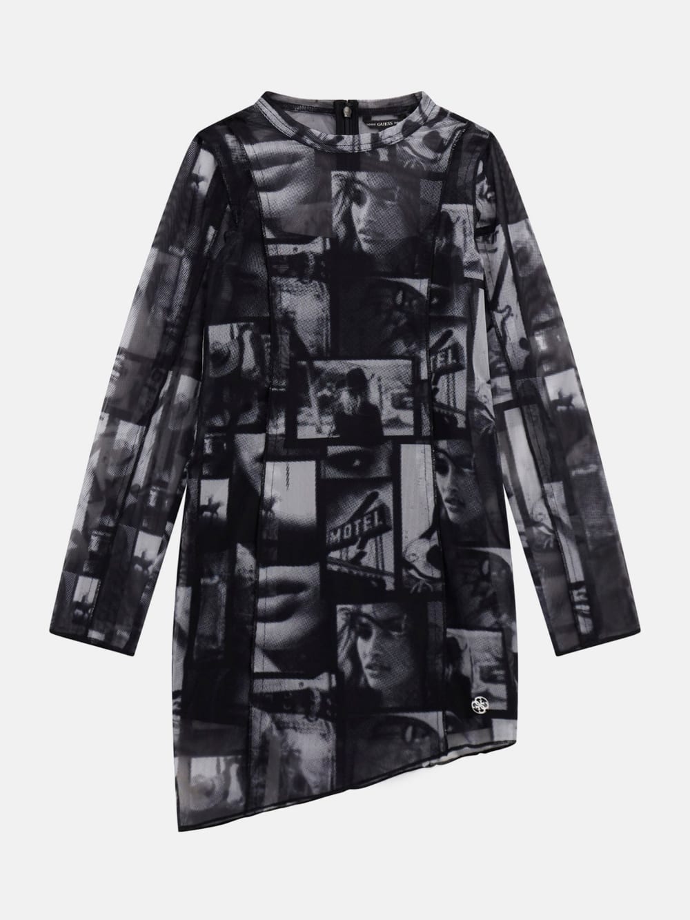 Printed Mesh Dress (7-16)