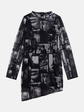 Printed Mesh Dress (7-16)