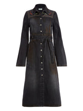 long denim coat