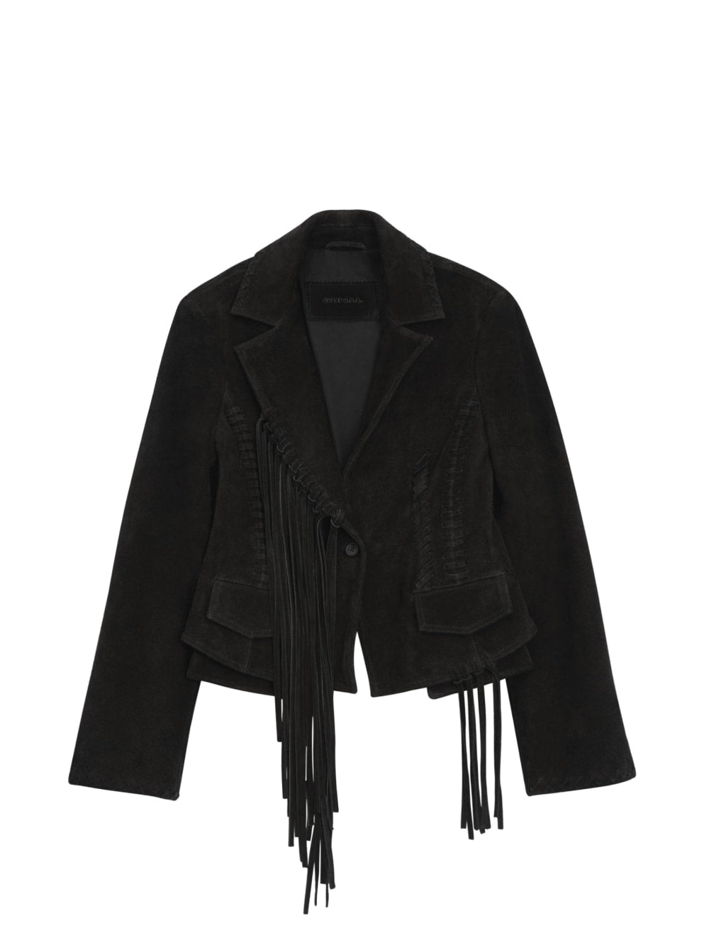 Black Suede Fringe Jacket