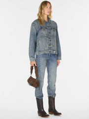 oversized pieced denim jacket