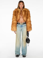 faux-fur bolero