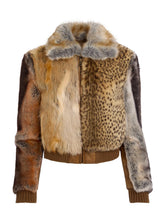 faux-fur patchwork jacket