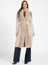 Akilah Faux Fur-Trim Longline Cardigan