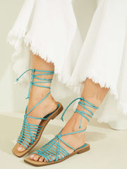 Rayana Strappy Lace-Up Sandals