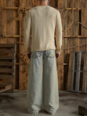 open knit sweater