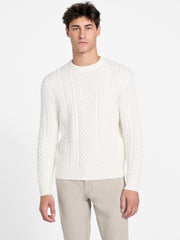 Eco Nathan Mixed Cable-Knit Sweater