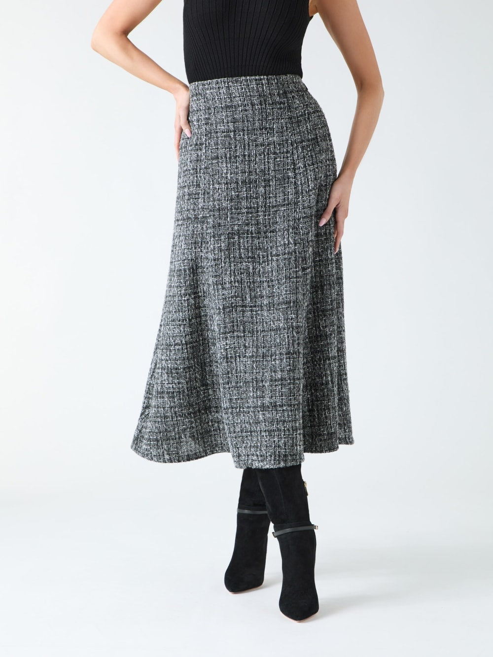 Gea Sparkle Boucle Midi Skirt