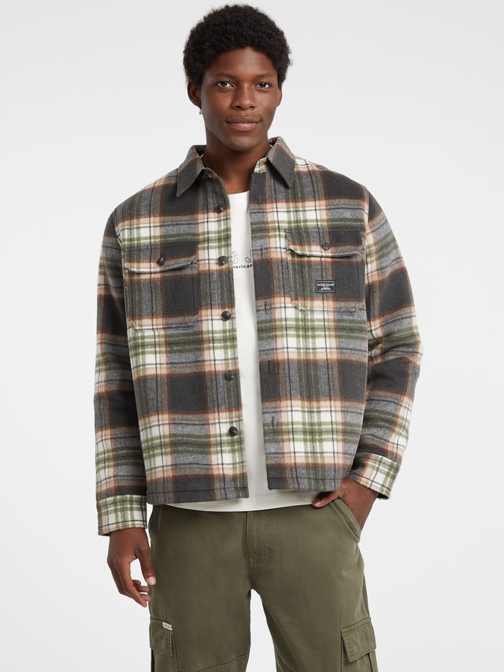 Brushed Wool-Blend Shacket
