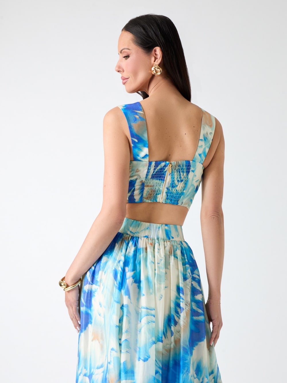 Marciano printed bustier top