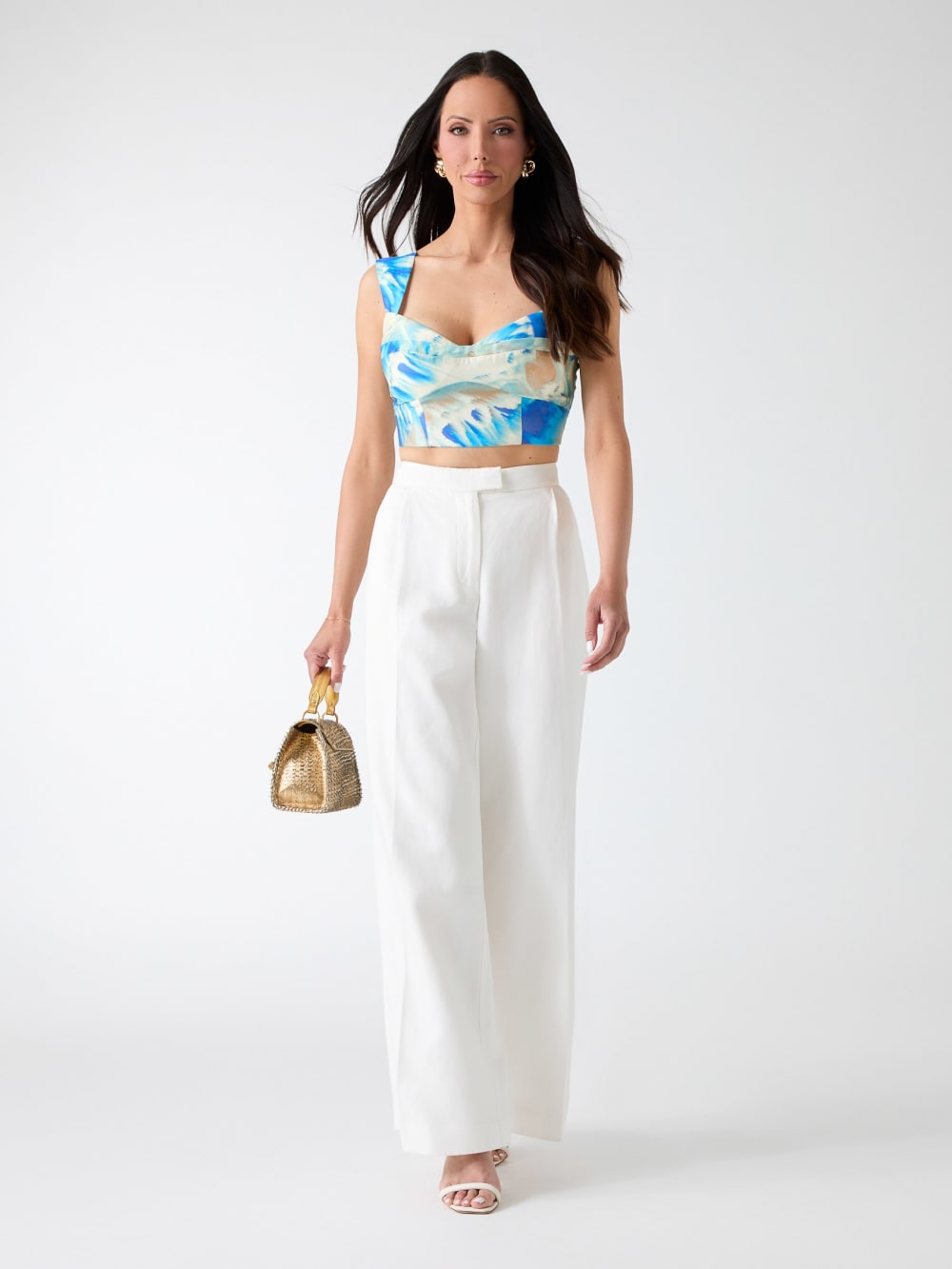 Marciano printed bustier top