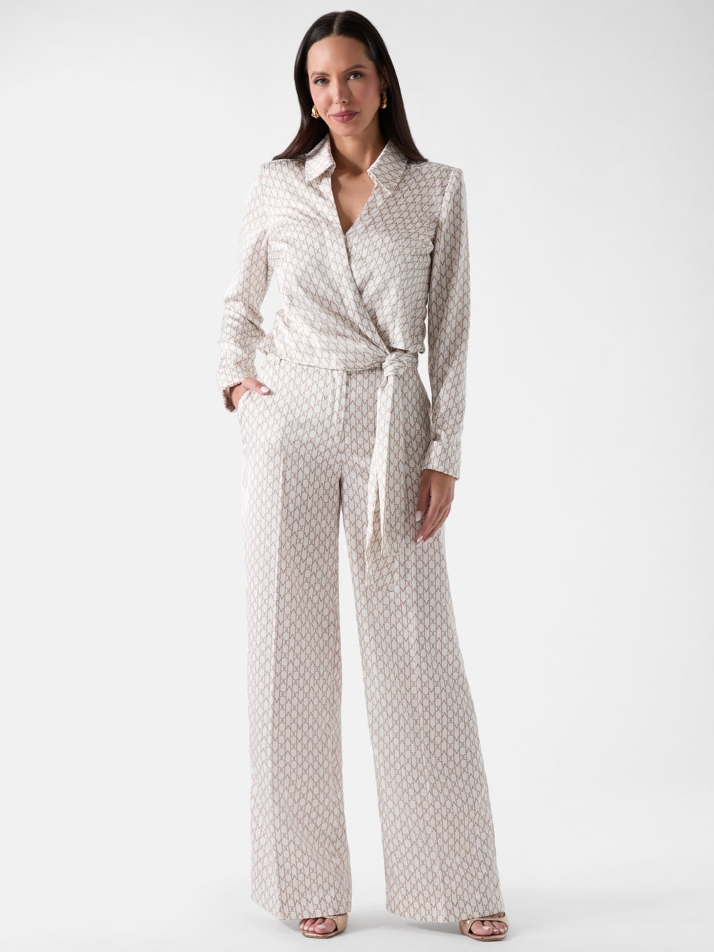 Marciano Monogram Satin Pants