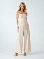 Linen-blend jumpsuit
