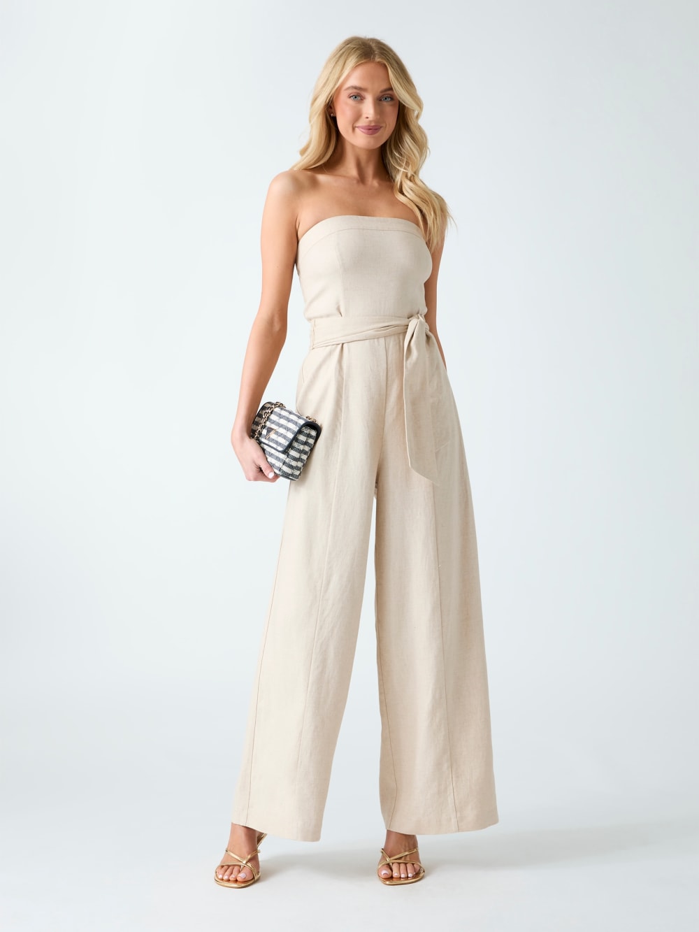 Linen-blend jumpsuit