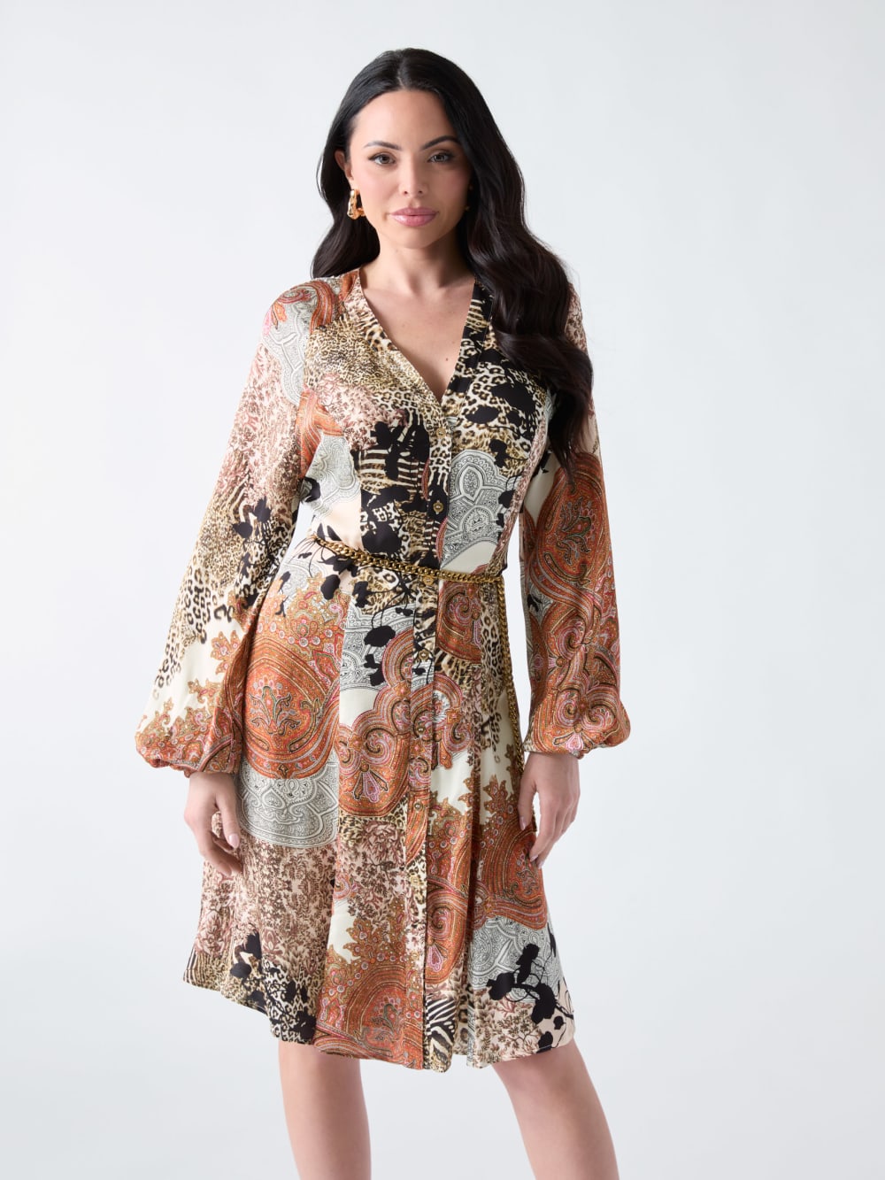 Marciano fit-and-flare mini dress