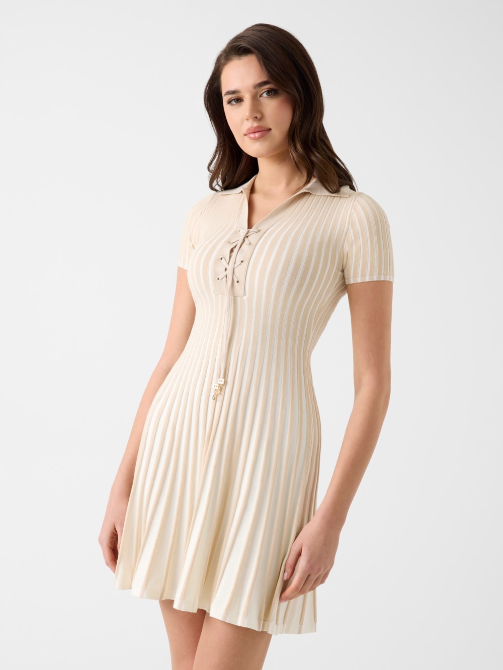 Pleated mini dress