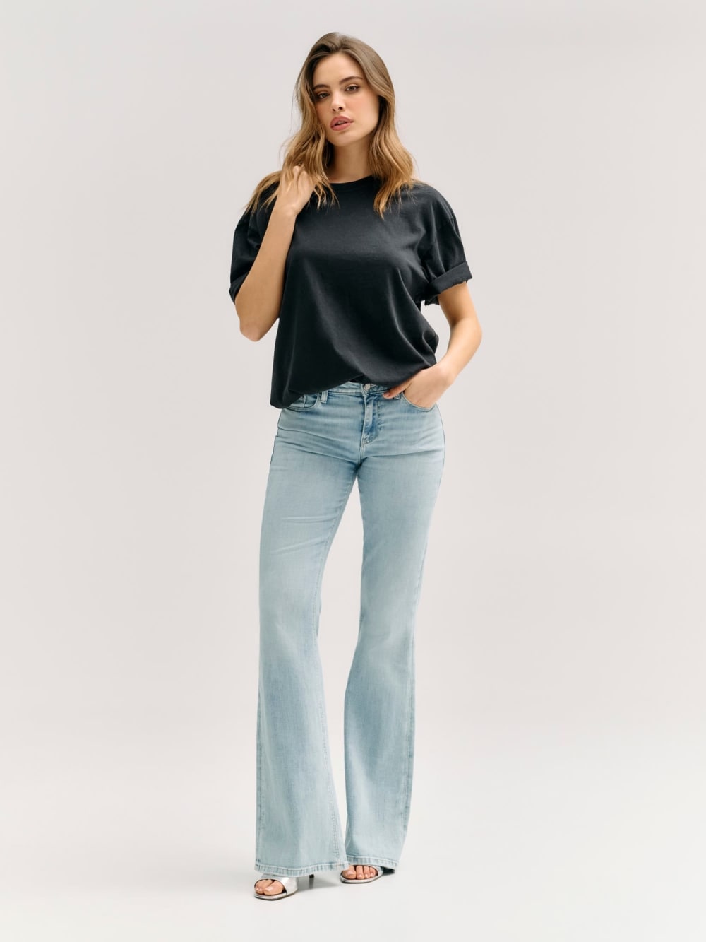 Low-Rise Bootcut Jeans