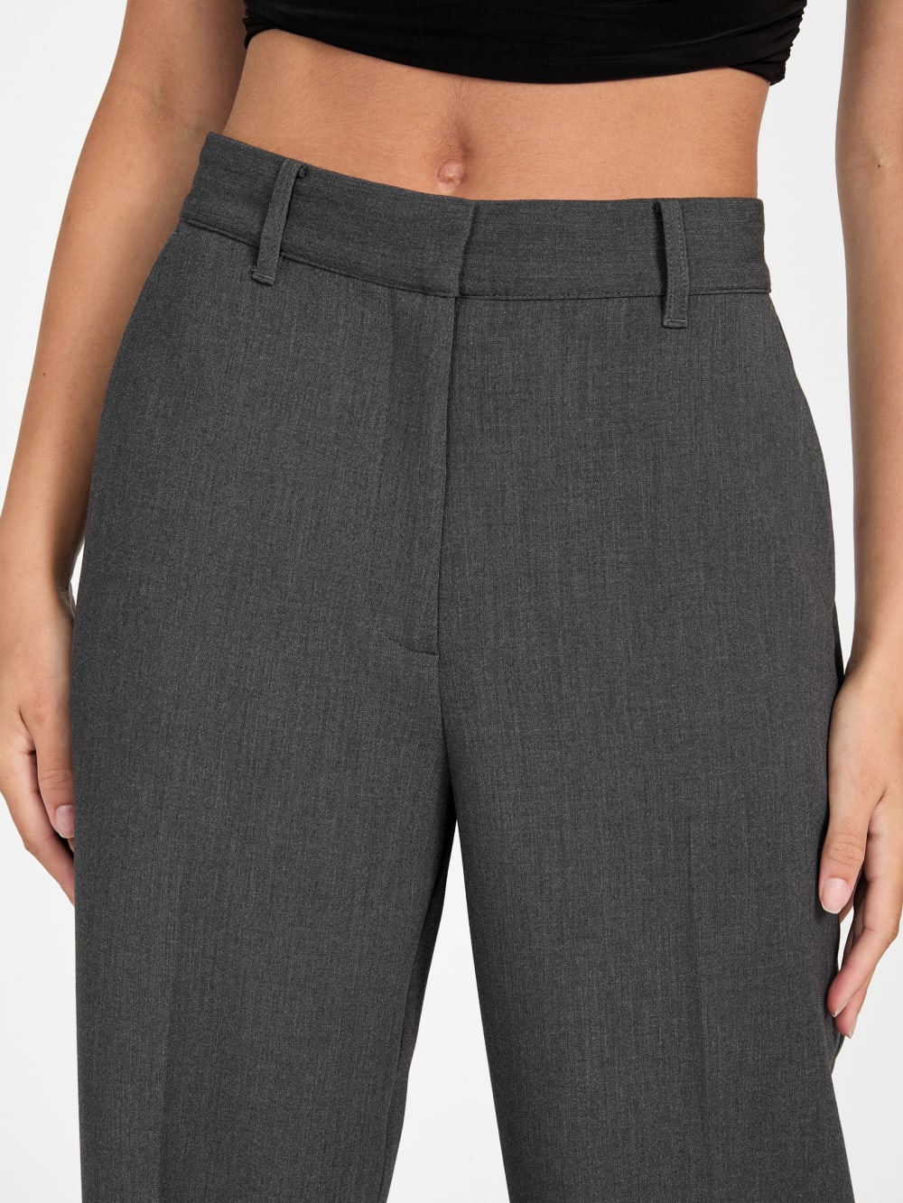 Tailored stretch straight-leg pants