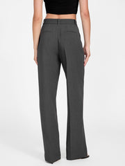 Tailored stretch straight-leg pants