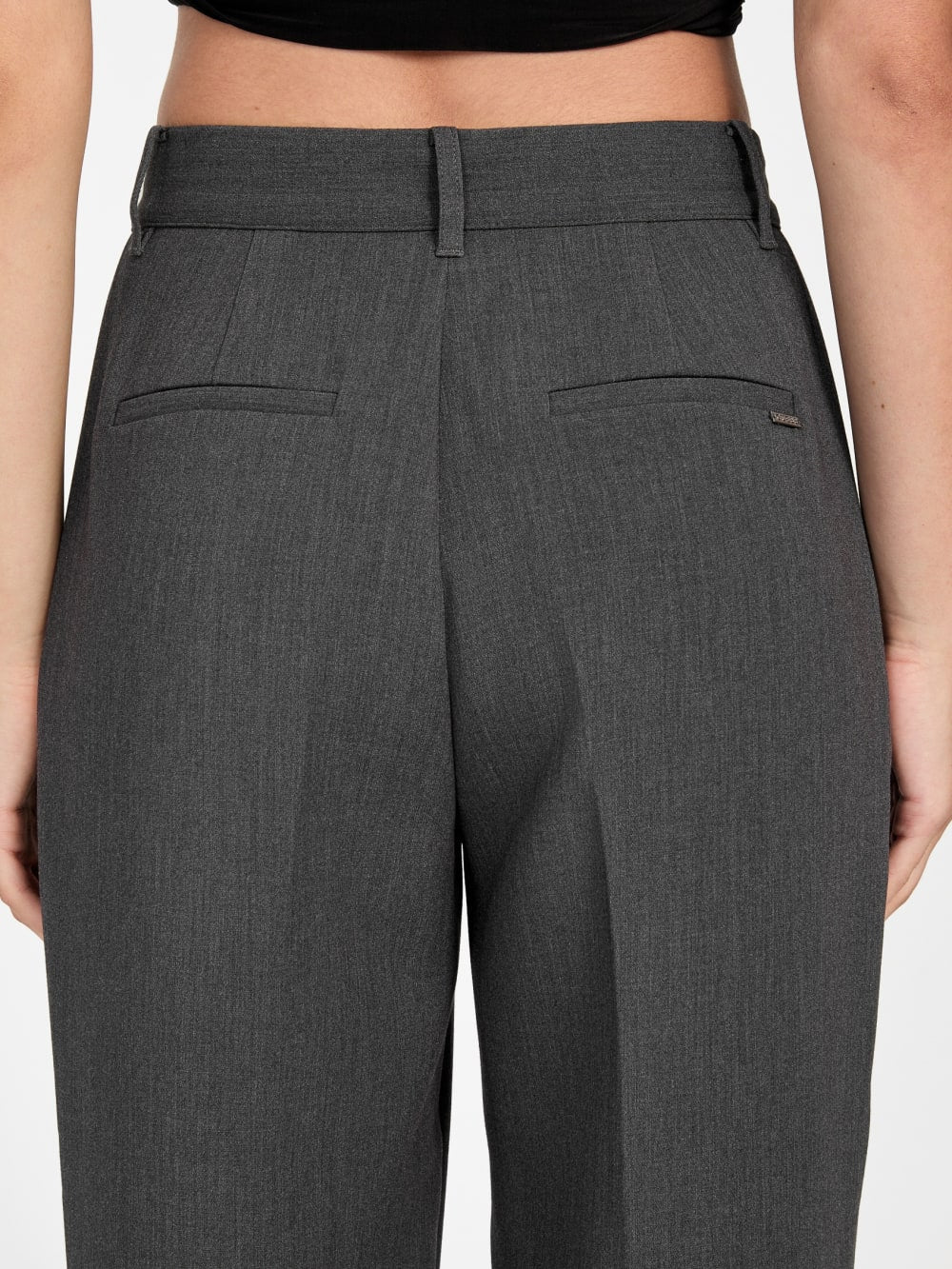 Tailored stretch straight-leg pants