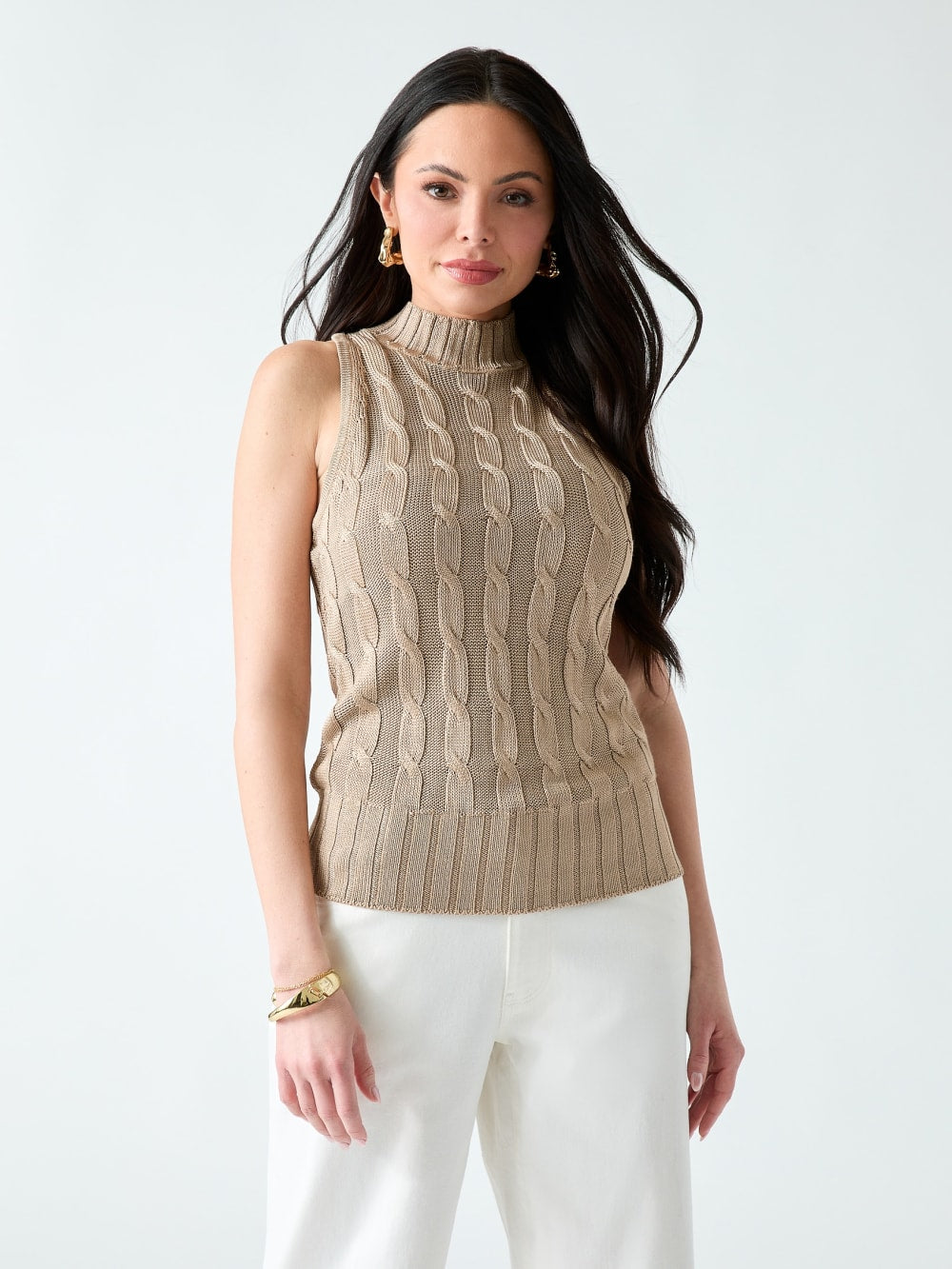 Marciano braided viscose top