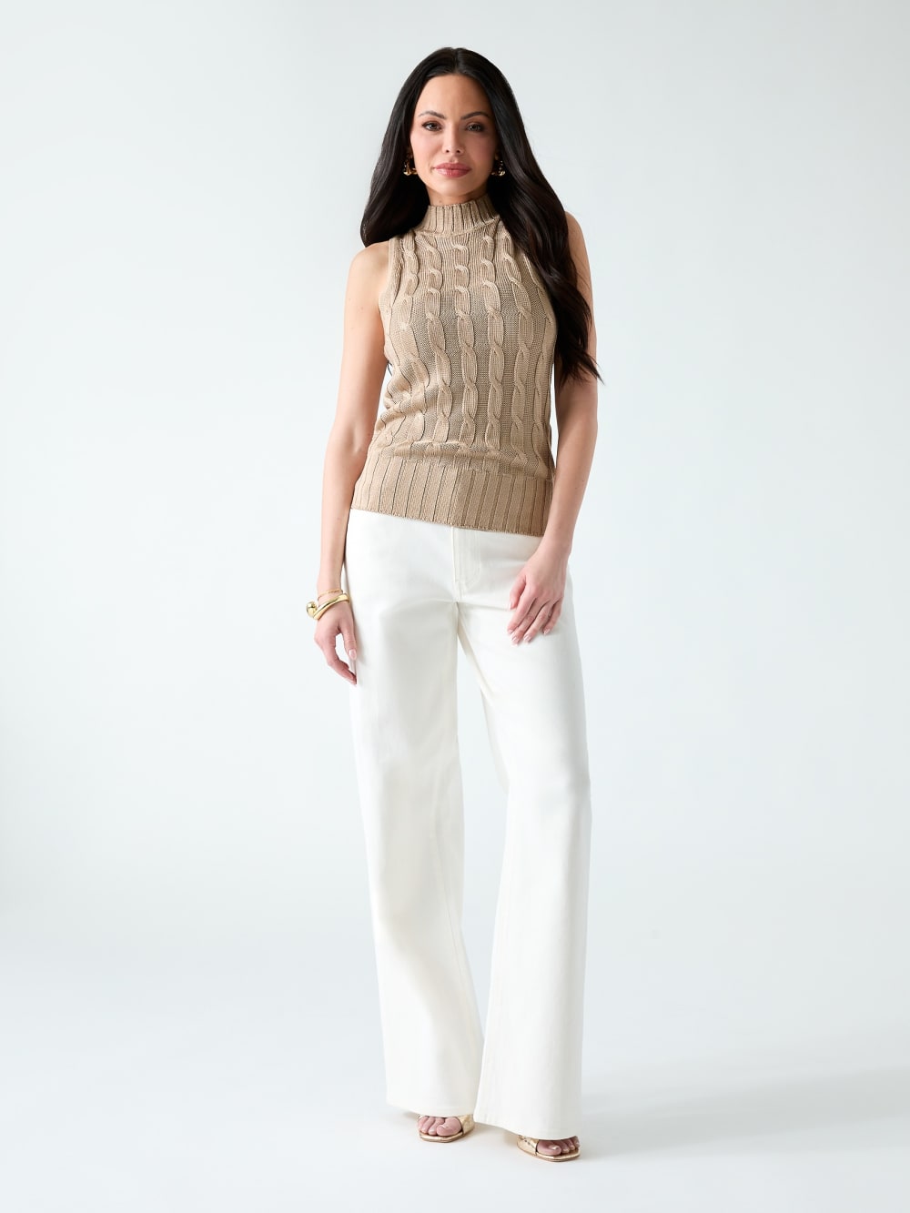 Marciano braided viscose top