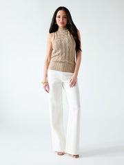 Marciano braided viscose top