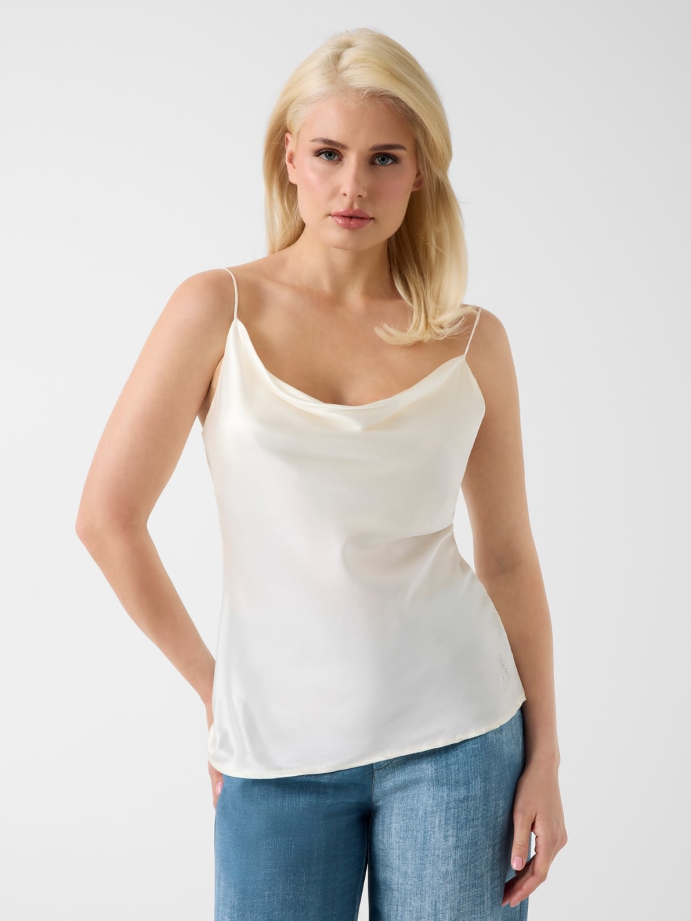 Marciano silk-blend tank top