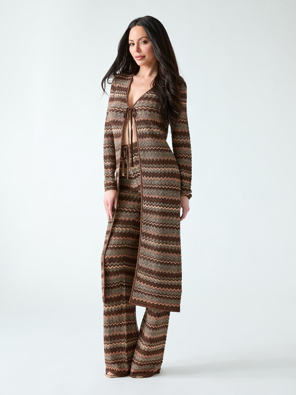 Marciano knitted lurex cardigan