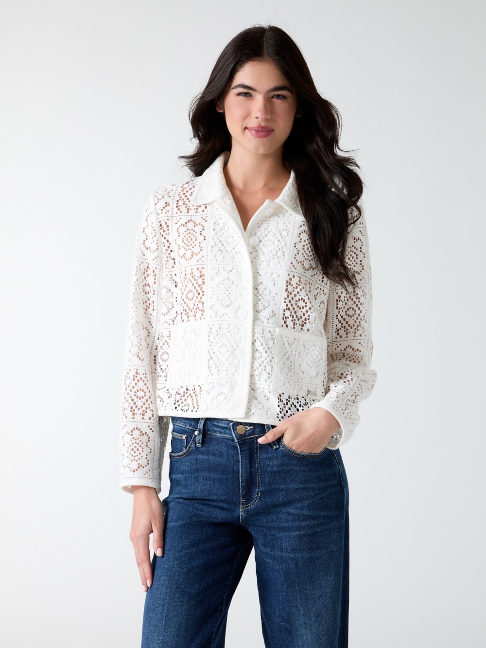 Openwork jacket