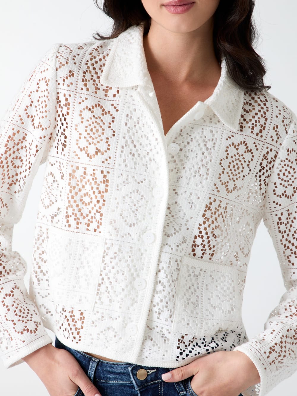 Openwork jacket