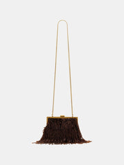 Marciano pearl fringe clutch bag