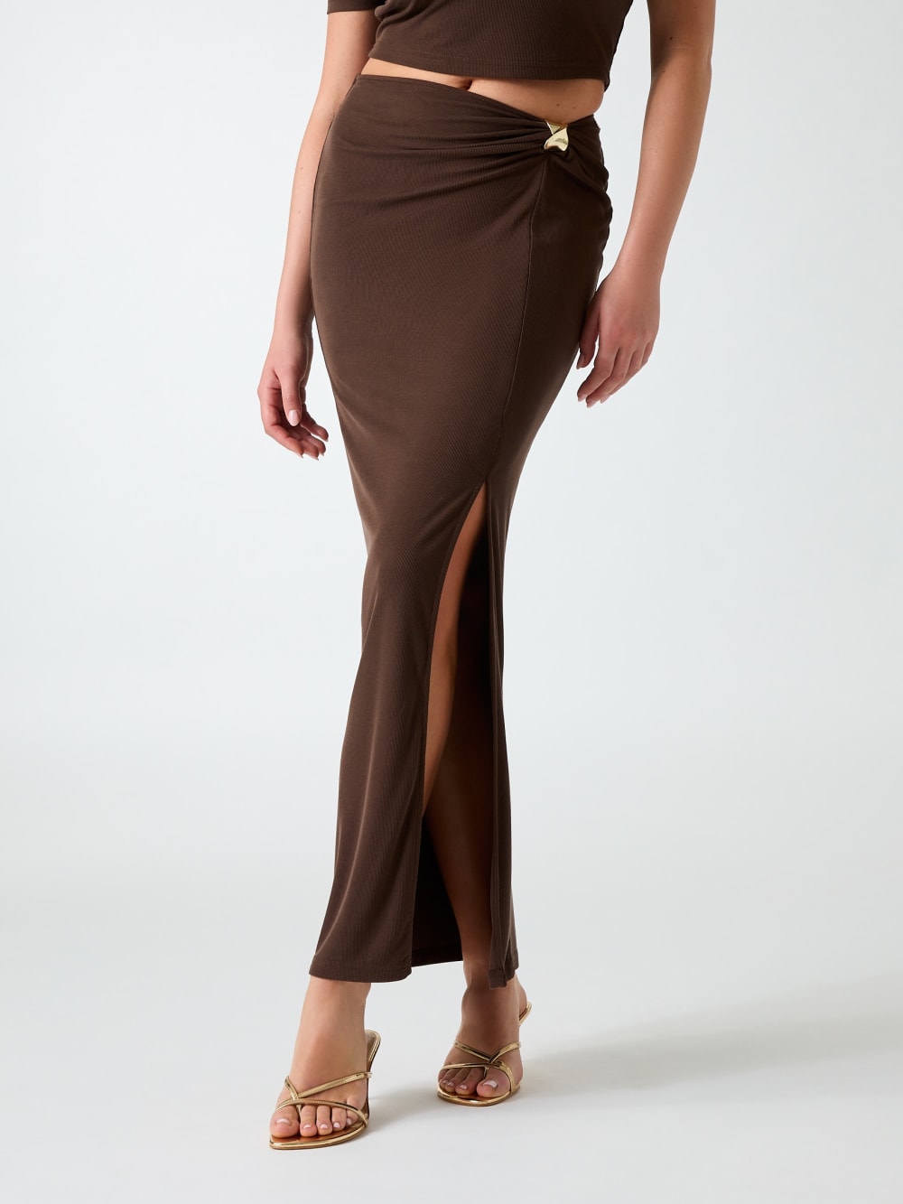 Draped pencil skirt