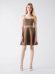 Viscose-blend mini dress