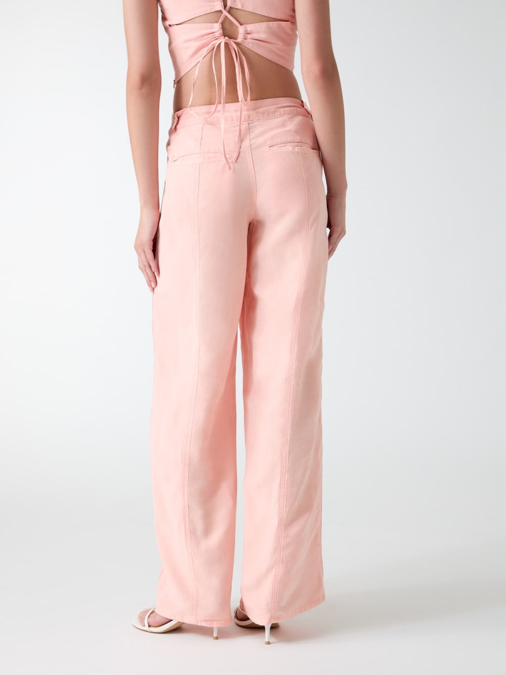 Linen-blend pants