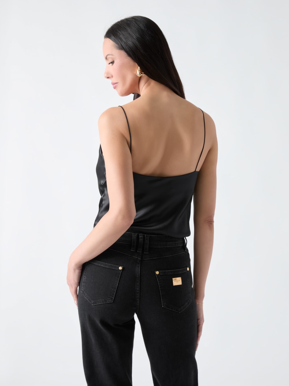 Marciano silk-blend tank top