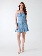Denim crop top