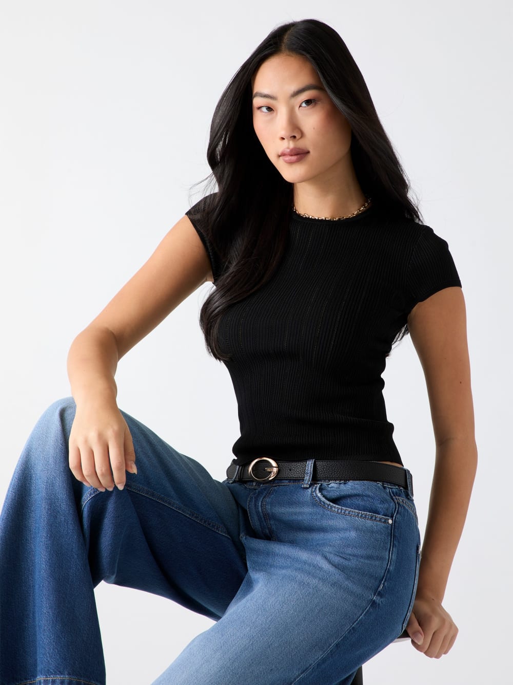 Rib knit top