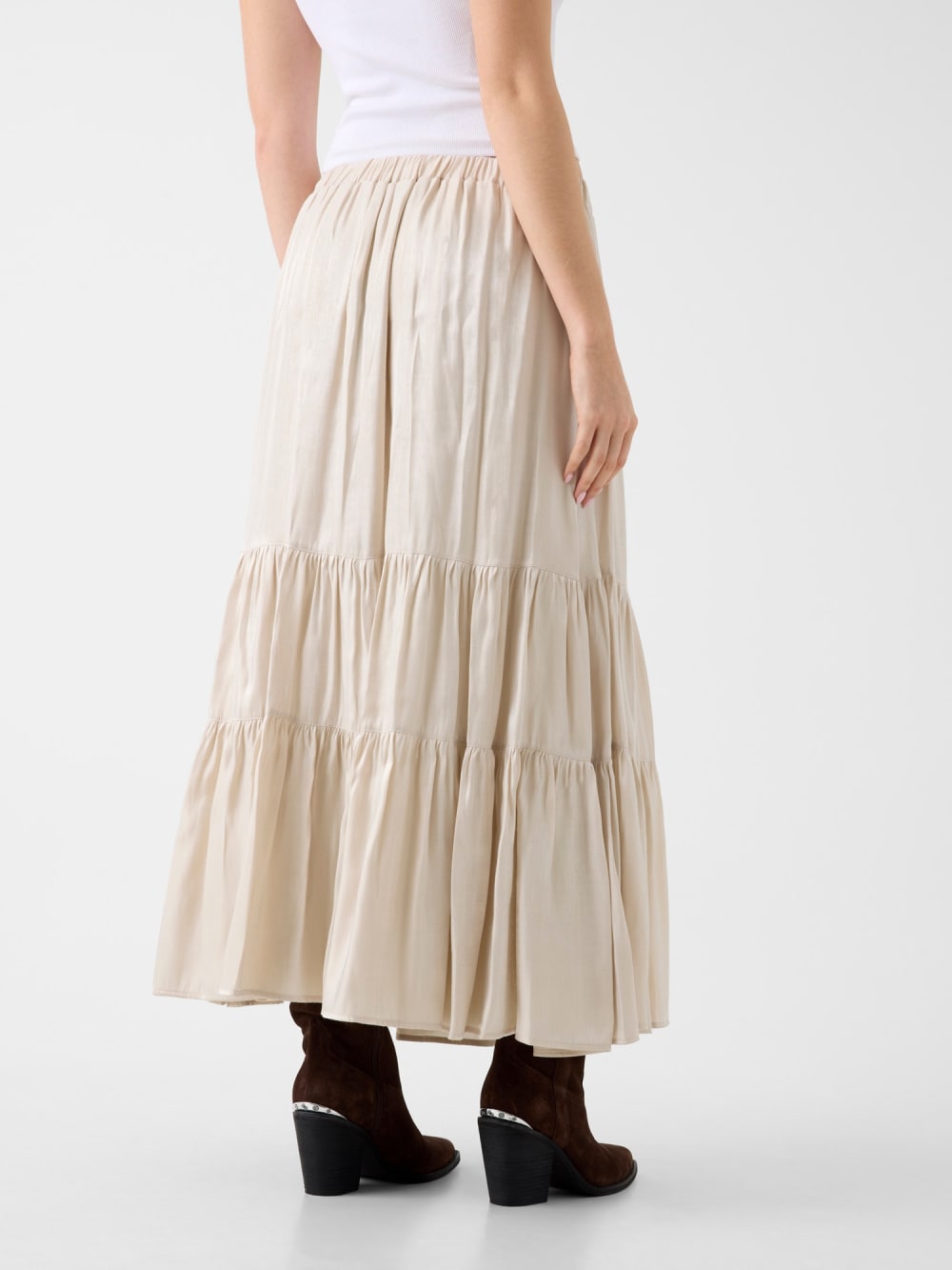 Pleated maxi skirt