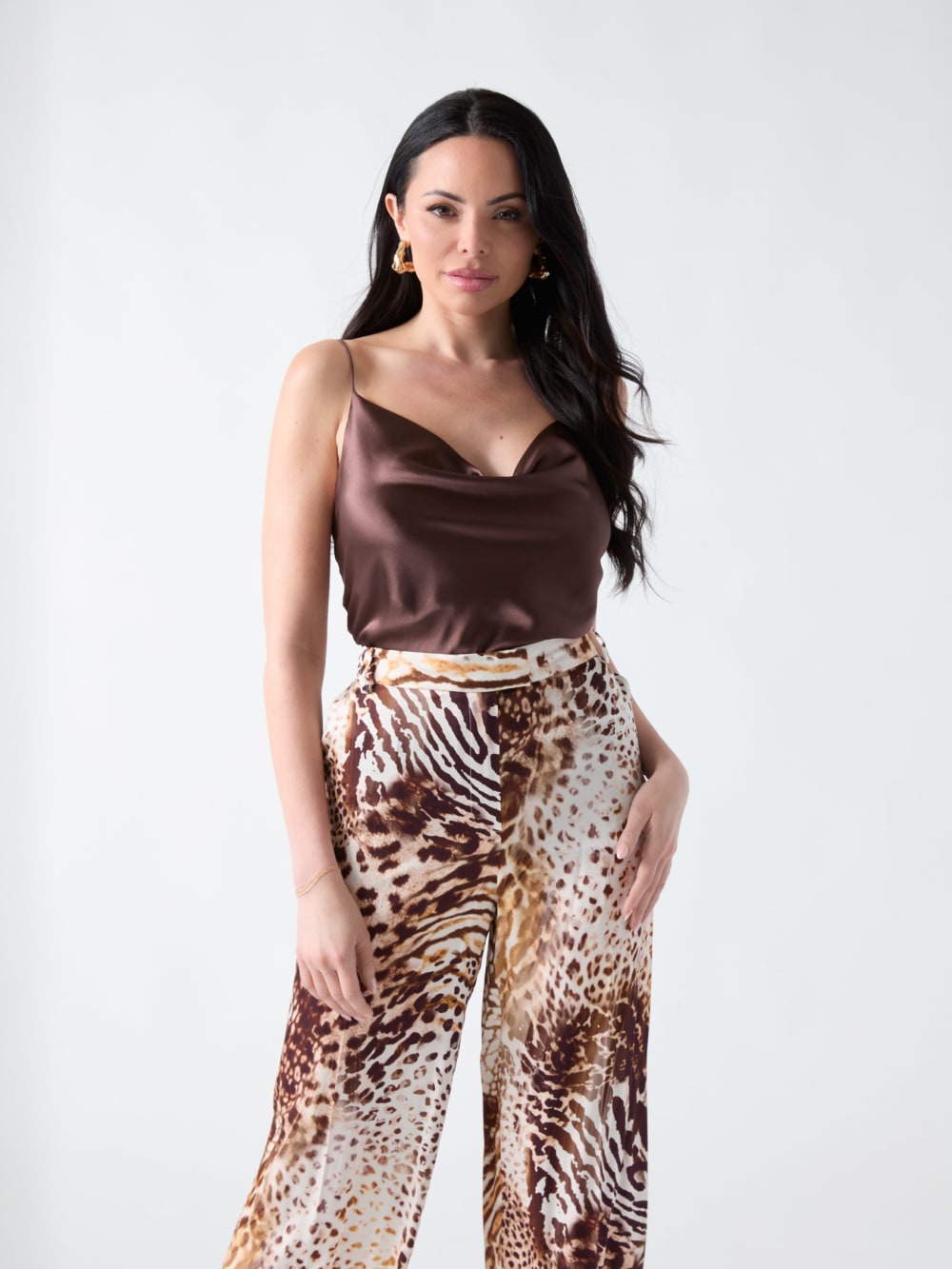 Marciano silk-blend tank top