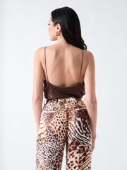 Marciano silk-blend tank top