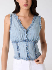 Rebeca Chambray Corset Top